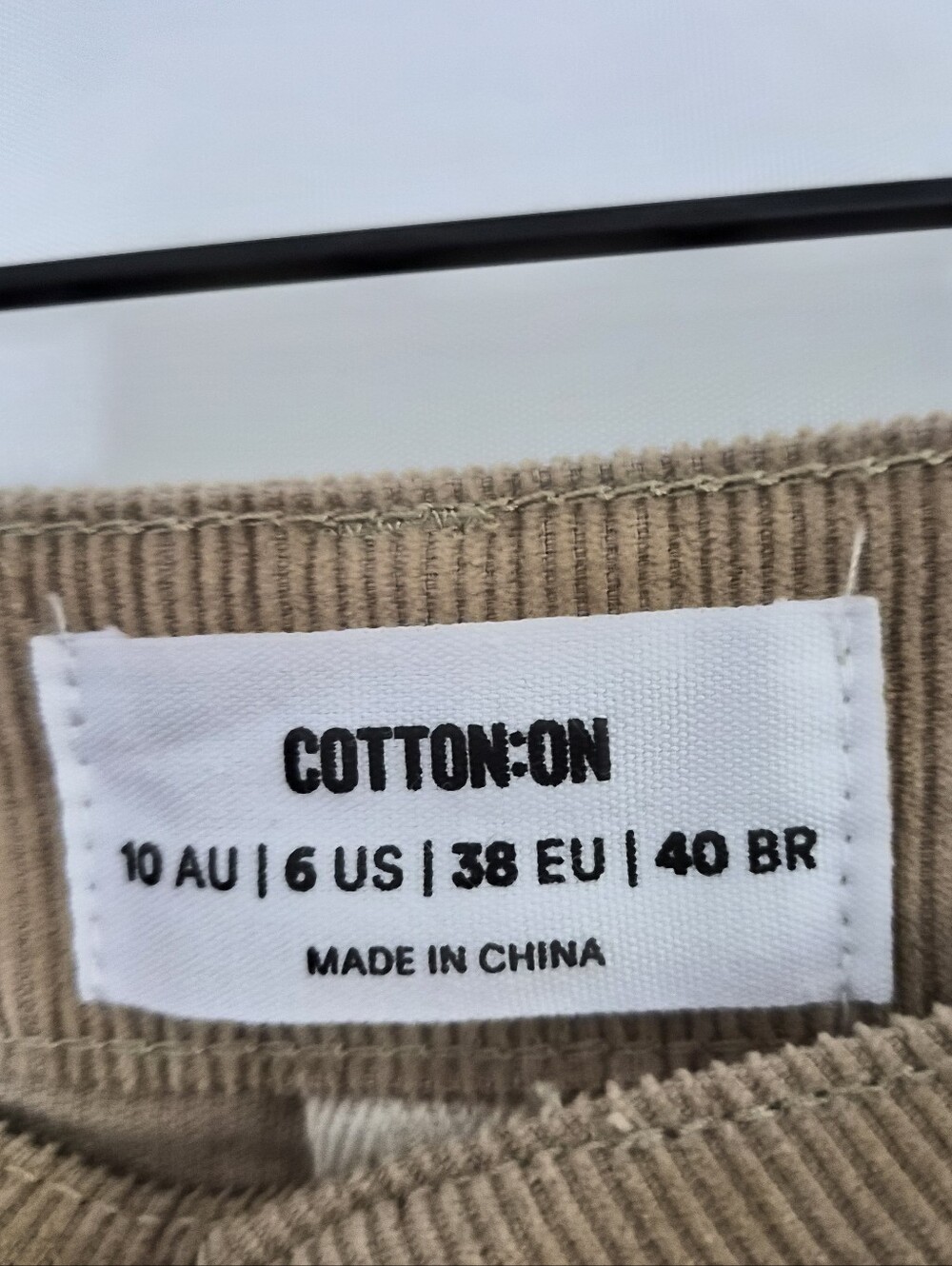 Cotton On Cord Straight Jeans Women’s Size 6 Tan Beige Corduroy High Rise Pants - Picture 11 of 16